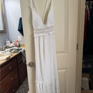 Iris White Lace Maxi Dress